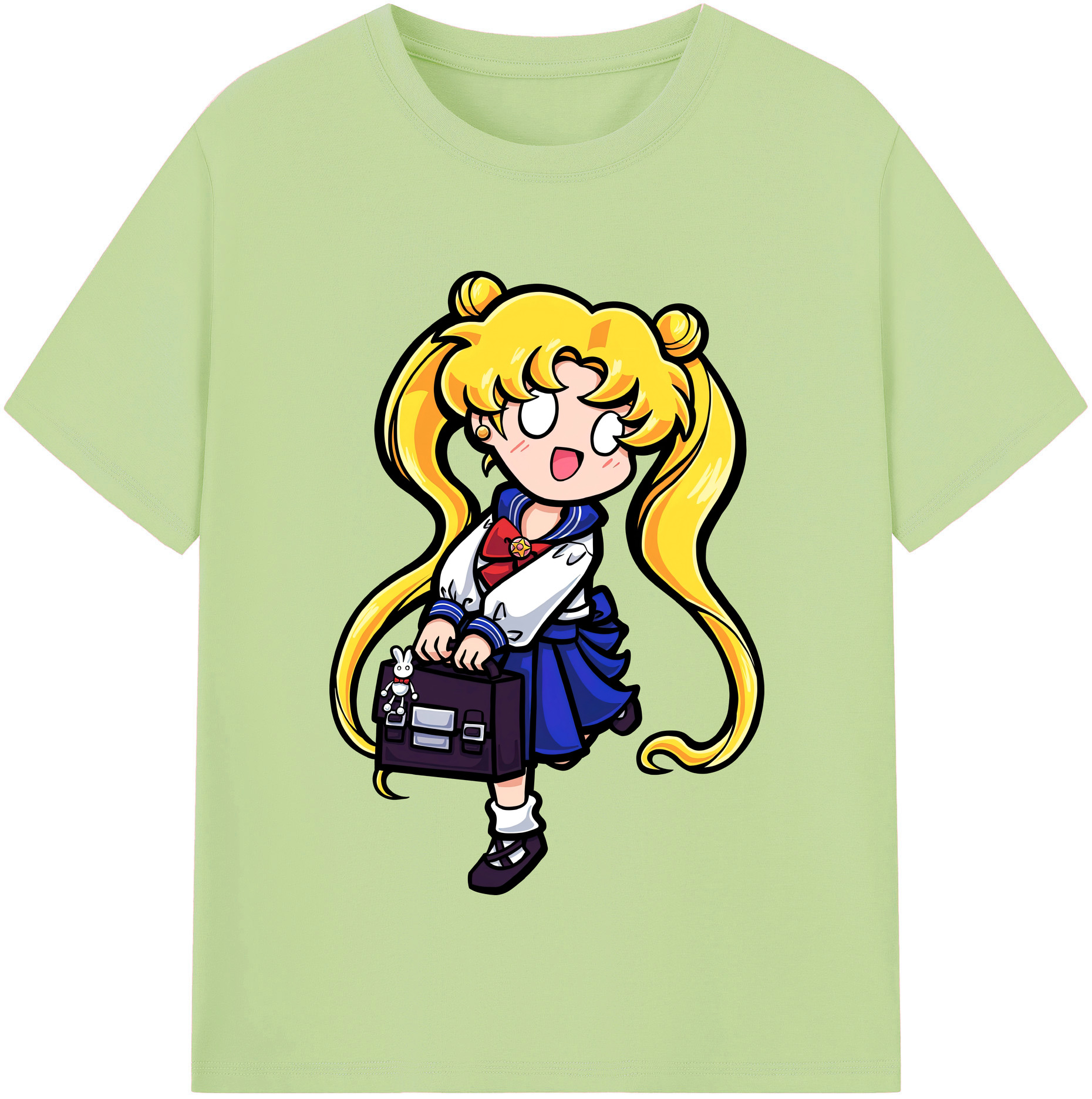 （画像用） 美少女戦士セーラームーン 愛野 美奈子 あいの みなこ Sailor Moon Aino Minako 綿100％半袖Tシャツ（フロントプリント）